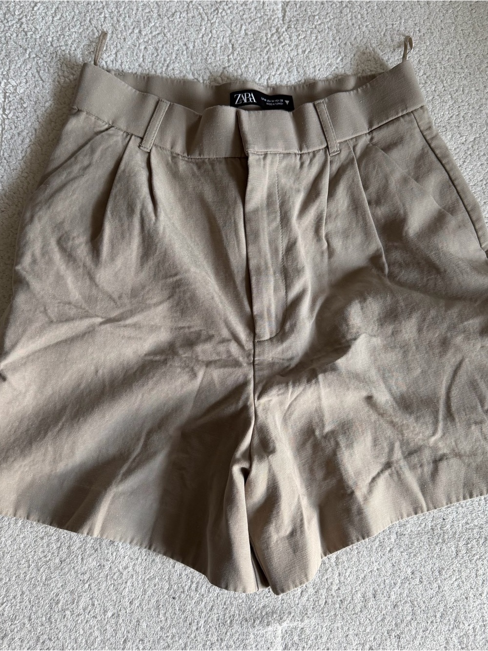ZARA HIGH WAISTED TROUSER SHORTS